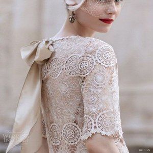 Va et Vien Agata Lace Swing Dress BHLDN 6 EUC